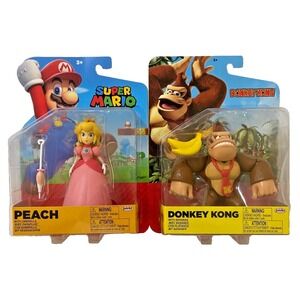 Super Mario PEACH‎ & Donkey Kong DONKEY KONG Jakks Pacific 4" Figures
